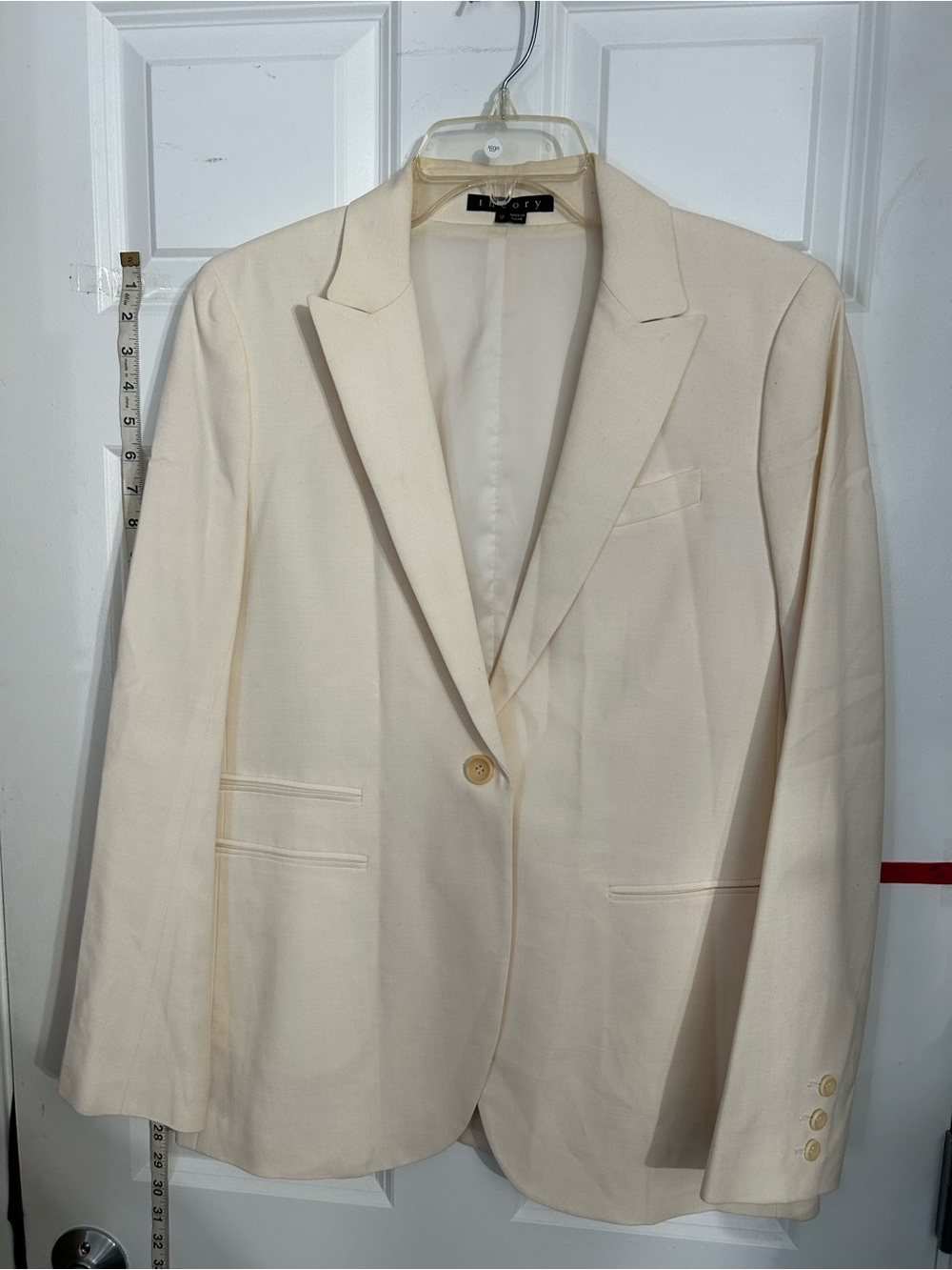 Theory Cream Single-Button Men's Blazer
